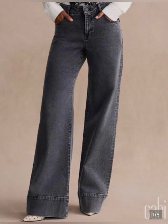 CAbi Denim - Cabi Lennox Wide Leg Women's Jeans - Charcoal Gray